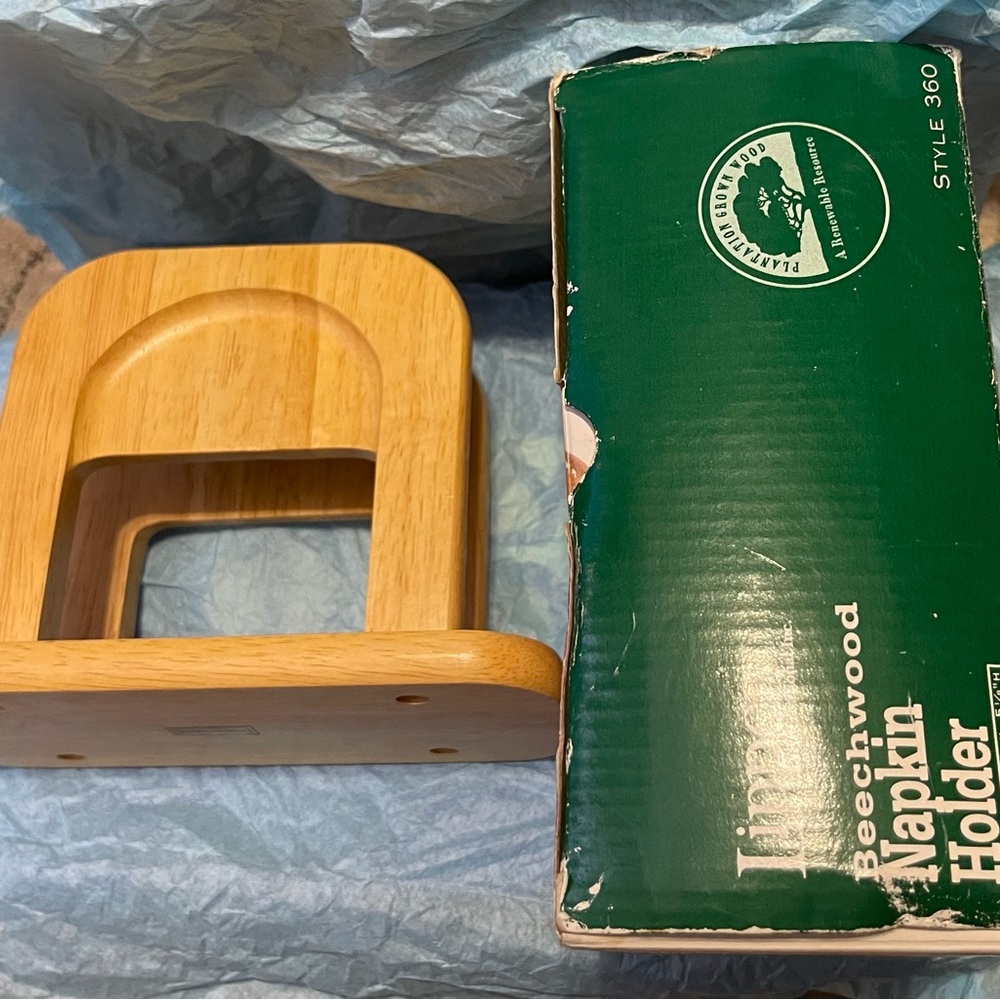 Beechwood Napkin or letter Holder - Picture 2 of 3